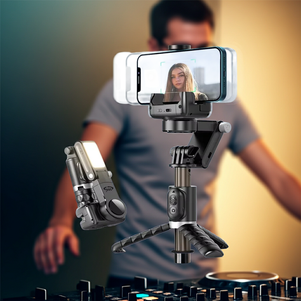 360 Rotation Following Shooting Mode Gimbal Stabilizer Selfie Stick Tripod Gimbal For iPhone Phone Smartphone Live Photography