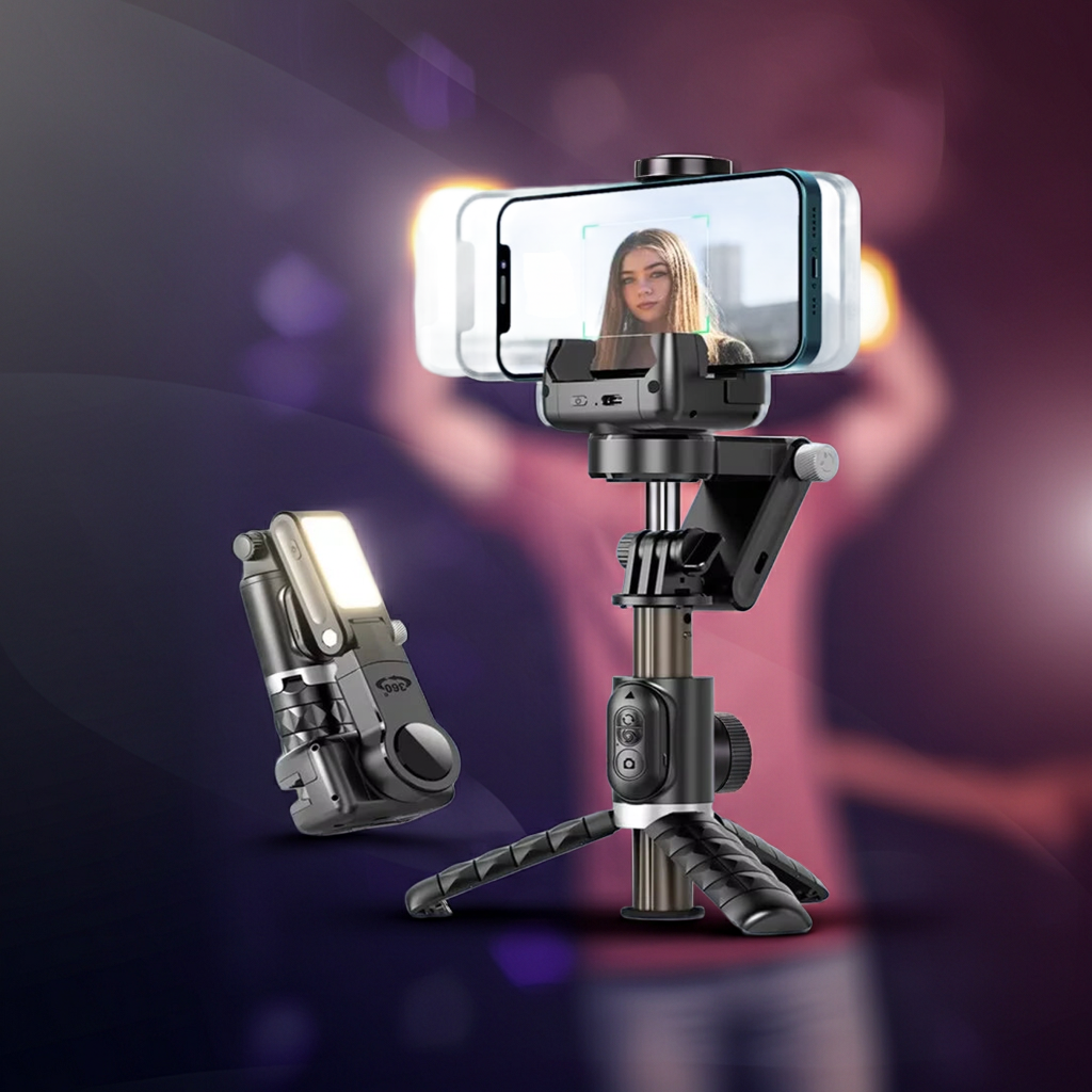 360 Rotation Following Shooting Mode Gimbal Stabilizer Selfie Stick Tripod Gimbal For iPhone Phone Smartphone Live Photography